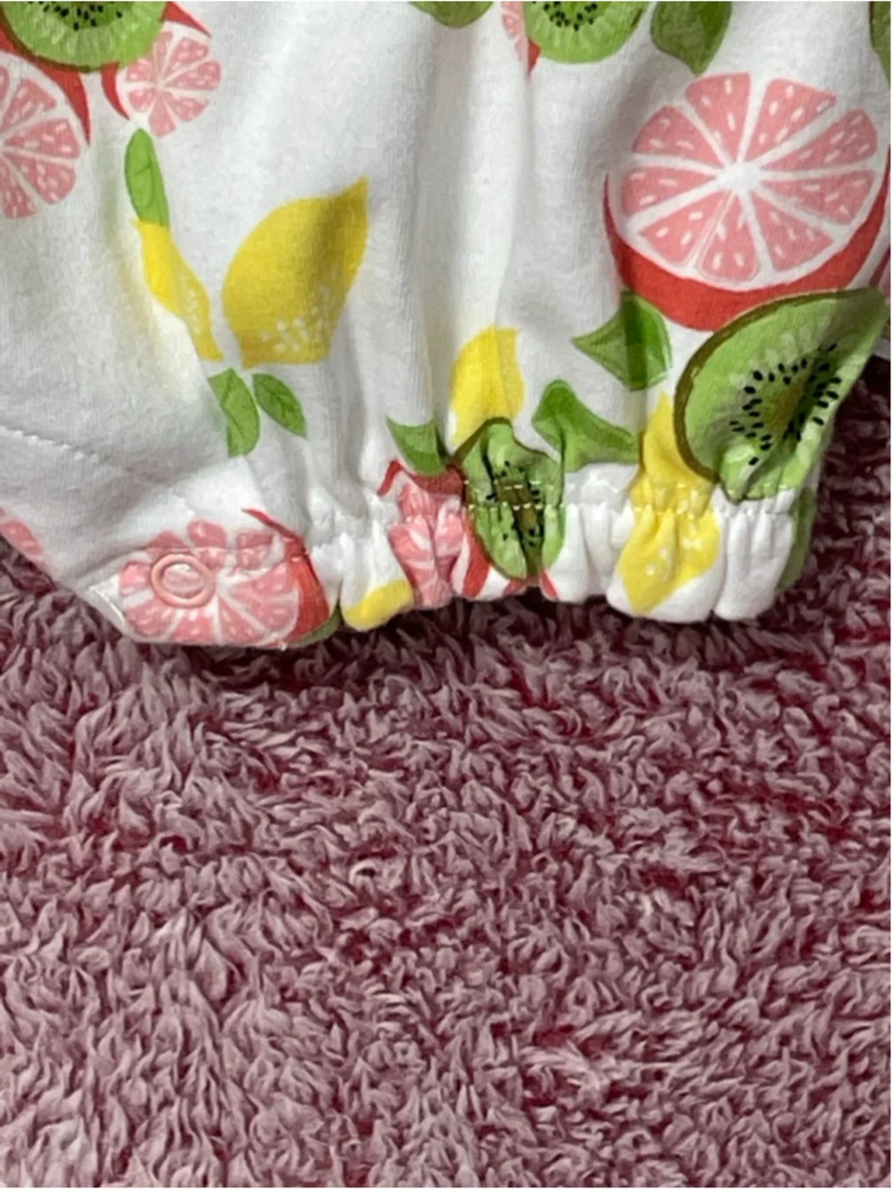 Girls Rosie Pope 12 Months White grapefruit kiwi smocked bubble romper